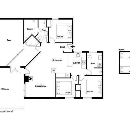 Lovely With Pool, And Sauna, Only 200 Meters From The North Sea Feriehus